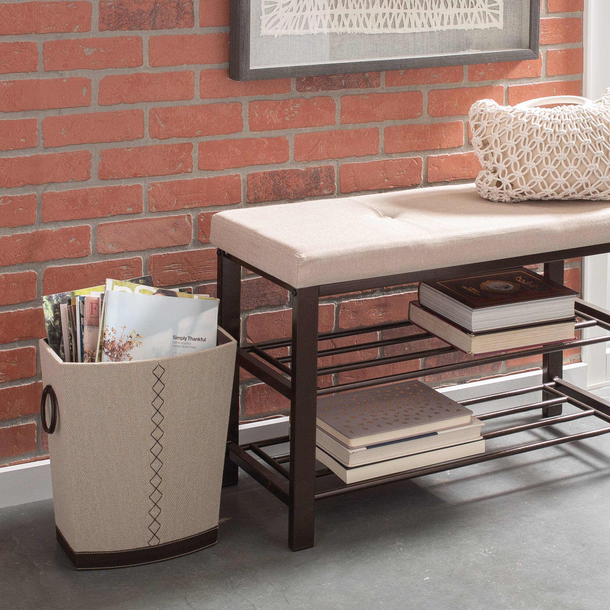 Organize It All Beige Multi-Purpose Basket